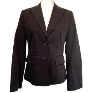 Banana Republic Black Cotton Rayon Lined Blazer
